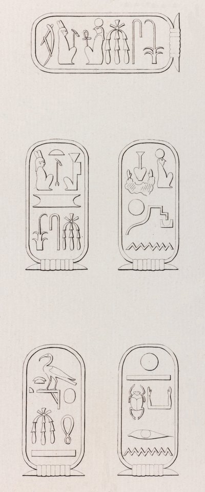 Théby: Hieroglyfy, zblízka od Unbekannt
