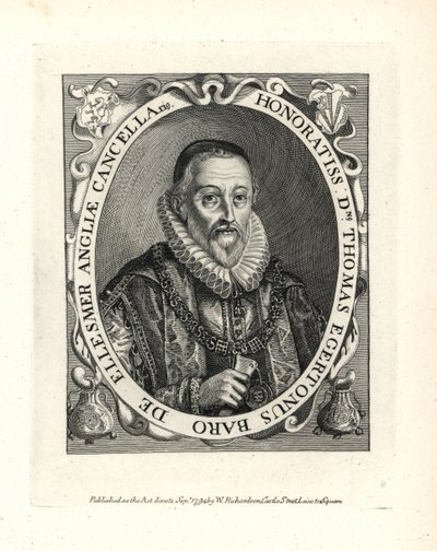 Thomas Egerton (1540-1617) od Unbekannter Künstler