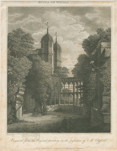 Tixall Hall: rytina a [? počátek 19. století] od Unbekannt