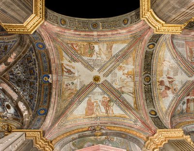Transept jižní třetina východní rozpětí, Příběhy o Josefovi, Josef jmenovaný místokrálem Egypta, Josef vydává pšenici, Bratři se setkávají s Josefem, aniž by ho uznali, Bratři poznali Josefa od Unbekannt