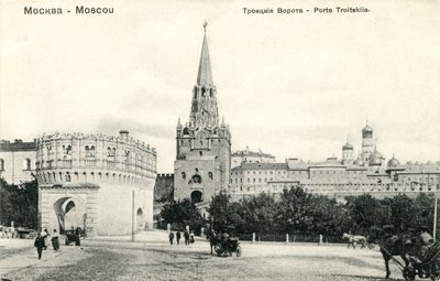 Trojická brána (Troitskaia Bashnia), Moskva od Unbekannter Künstler