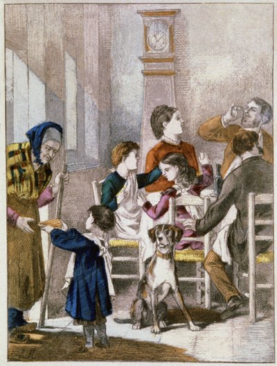 Dort na dvanáctou noc, asi 1890 (rytina) od Unbekannter Künstler