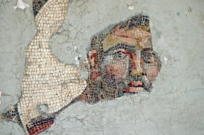 Mosaic dvou sportovců z tureckého Samandagi od Unbekannt