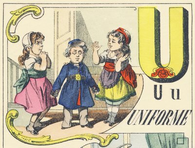 U : uniforma - Games Alphabet, c.1890 (ilustrace) od Unbekannt