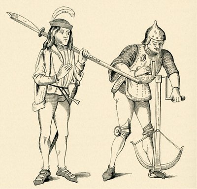 Varlet/Squire a Archer od Unbekannter Künstler