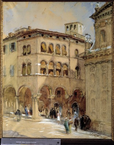 Pohled na Modene. Akvarel E. Cappelliho. Museo Civico de Modene. od Unbekannter Künstler