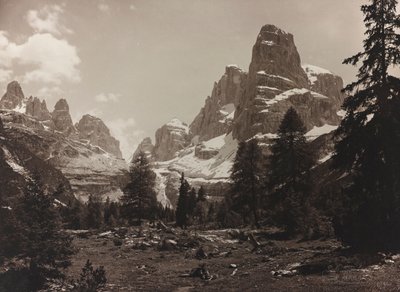 Pohled na alpskou tundru Brenta Alta ve skupině Brenta od Unbekannter Künstler