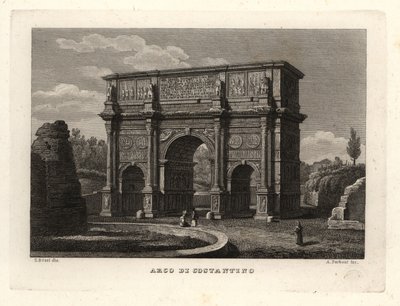 Pohled na Konstantinův oblouk, Arco di Costantino, Řím od Unbekannt