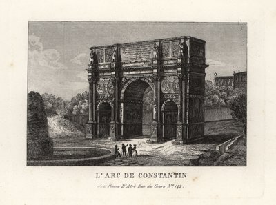 Pohled na Konstantinův oblouk, Arco di Costantino, Řím od Unbekannt