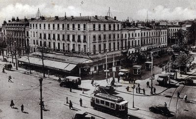 Pohled na křižovatku Jean Jaures v Toulouse, Haute Garonne - pohlednice 1910 ca Soukromá sbírka od Unbekannter Künstler