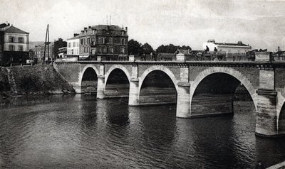 Pohled na most přes Marnu v Epernay, Marna - pohlednice 1910 ca Soukromá sbírka od Unbekannter Künstler