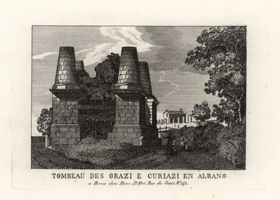 Pohled na ruiny mauzolea Horatii a Curiatii na Appian Way, Řím od Unbekannt
