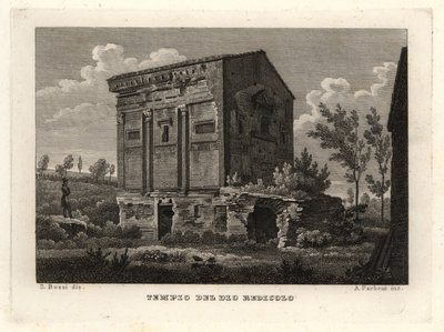 Pohled na ruiny hrobky Annia Regilla v parku Caffarella, Tempio del Dio Redicolo, Řím od Unbekannt