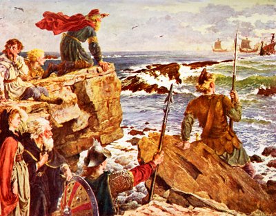 Dobývání Anglie a Irska Vikingy od Unbekannter Künstler