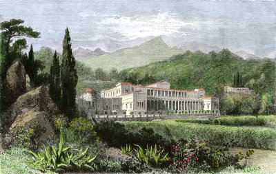 Villa de Plinius Mladý (latinsky Caius Plinius Caecilius Secundus, 61-114), římský spisovatel a politik, Starověký Řím od Unbekannter Künstler