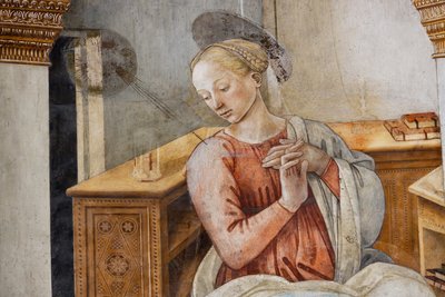 Panna Maria, detail Zvěstování od Unbekannter Künstler
