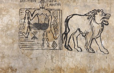 Nástěnná malba zobrazující voodoo čaroděje, Lome, Togo od Unbekannt