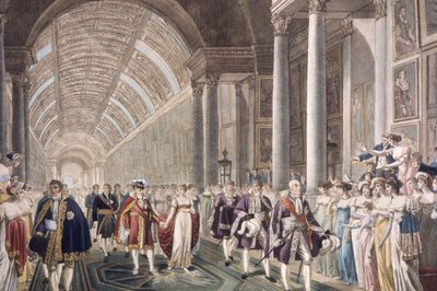 Svatba Napoleona I. a Marie Luisy v paláci Louvre, asi 1810 (rytina) od Unbekannter Künstler