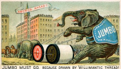 Willimantic Thread - reklama z konce 19. století od Unbekannter Künstler