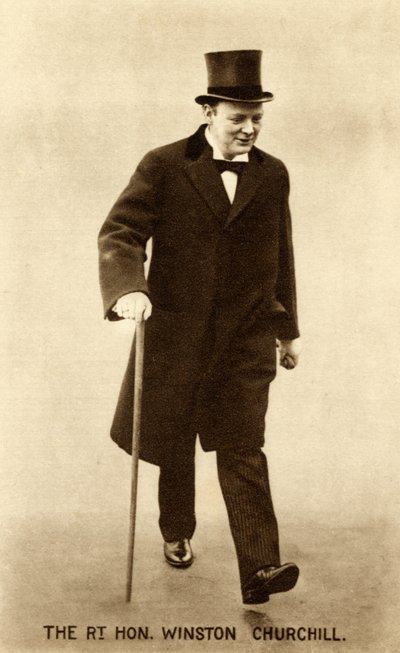 Winston Churchill navštíví v pondělí 26. 1914 premiéra Herberta Henryho Asquitha (černobílá fotografie) od Unbekannter Künstler