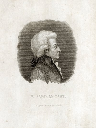 rytina Wolfgang Amadeus Mozart. od Unbekannt