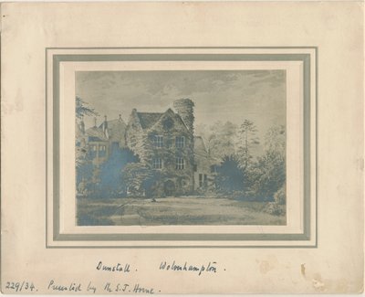 Wolverhampton - Dunstall Hall: fotografie malby vodovými barvami, nd [c 1860] od Unbekannt