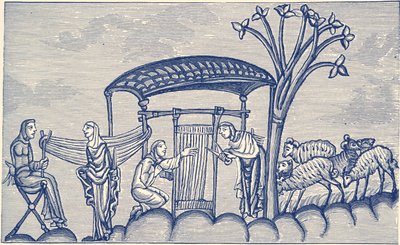 Žena tkající, 1130 - 1174 n. l. od Unbekannter Künstler