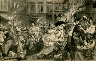 První světová válka: Zničení Louvain Němci od Unbekannter Künstler