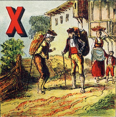 X: Sherry. Město Španělska známé svým vínem - rytina extrahovaná ze zeměpisné abecedy. Guerin-Muller et Cie, nakladatelství, Paříž od Unbekannt