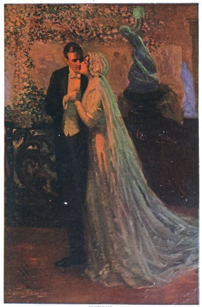 Mladý pár po obřadu, asi 1920 (ilustrace) od Unbekannter Künstler