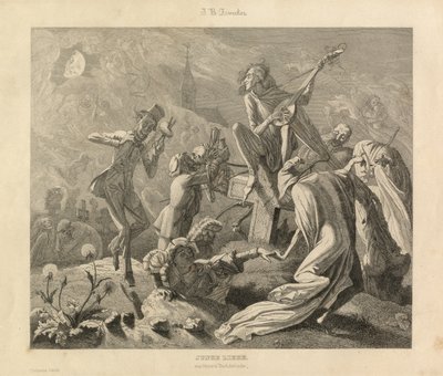 Mladá láska, Karlsruhe, kolem roku 1850 (rytina) od Unbekannter Künstler