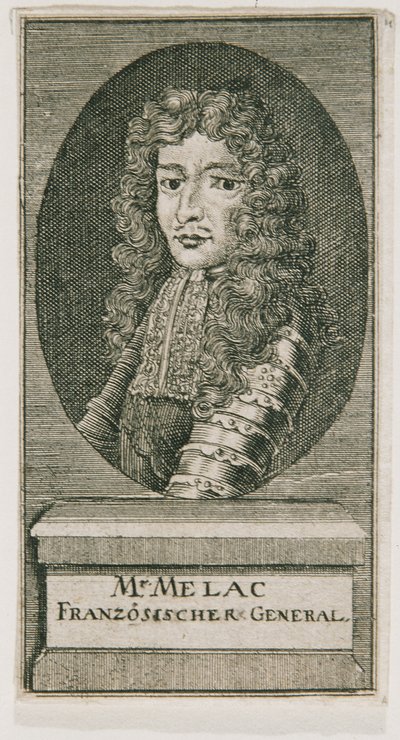 Generál Ezekiel du Mas Comte de Mélac od Unbekannter Stecher