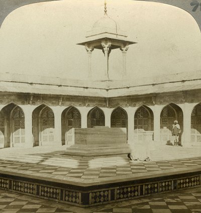 Akbarova hrobka, Sikandra, Uttar Pradesh, Indie, 1900. od Underwood and Underwood