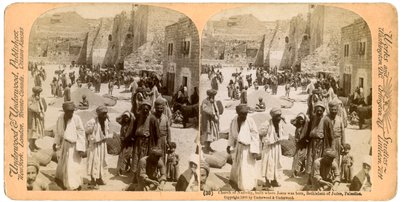 Kostel Narození Páně, postavený tam, kde se narodil Ježíš, Betlém, Palestina, 1900. od Underwood and Underwood