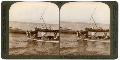 Rybáři na Galilejském jezeře, Palestina, 1900. od Underwood and Underwood