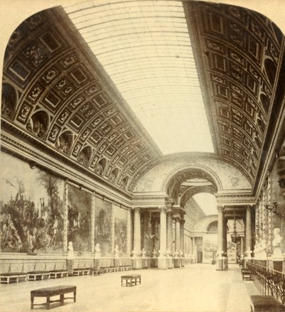 Galerie bitev, Versailles, c1900. od Underwood and Underwood