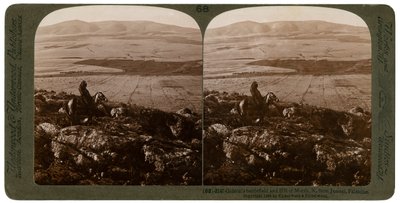 Bojiště Gideonů a vrch Moreh, severně od Jezreelu, Palestina, 1900. od Underwood and Underwood