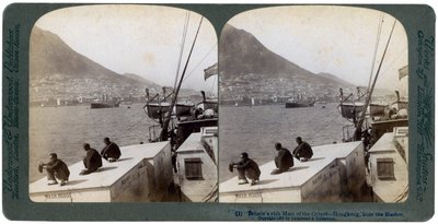 Hong Kong z přístavu, 1901 od Underwood and Underwood