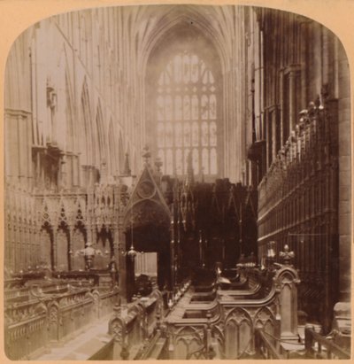 Interiér Westminsterského opatství, Londýn, Anglie, 1896. od Underwood and Underwood