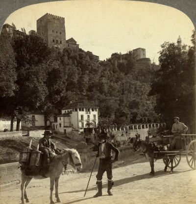 Alhambra, Granada, Andalusie, Španělsko. od Underwood and Underwood