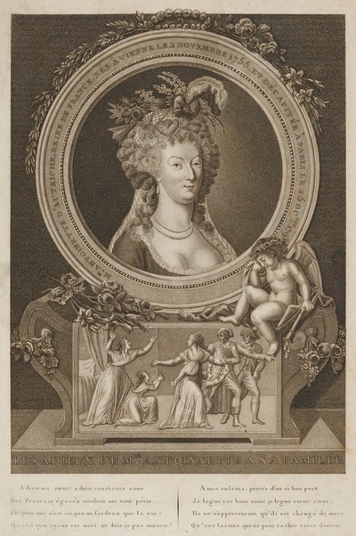 Rozloučení Marie Antoinetty s rodinou od Unidentified