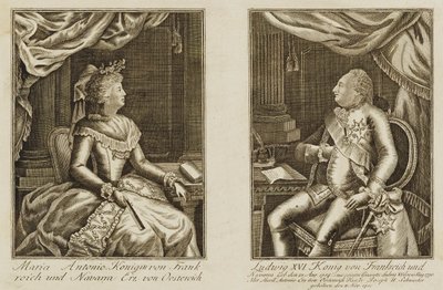Marie Antonie a Ludvík XVI. od Unidentified