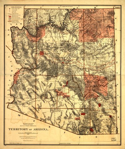 Území Arizony. od United States. General Land Office