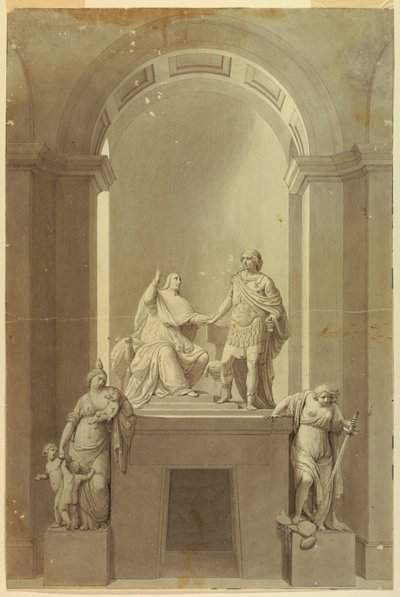 Hrobový pomník Henryho kardinála Yorku (1725-1807) a Charlese Edwarda Stuarta, „mladého uchazeče“ (1720-1788) od Unknown