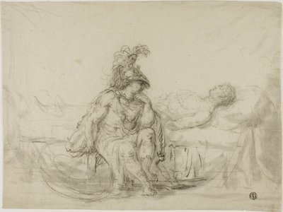 Achilles Truchlící Patroklos od Unknown