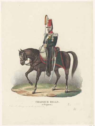 Belgický dobrovolný lovec, 1830 Chasseur Belge (2.me Régiment) (titul na předmětu) od Unknown