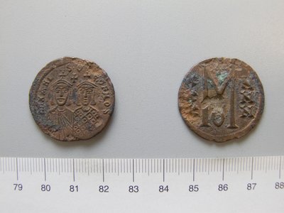 Follis (40 Nummi) Michaela II; Theophilus I. z Neznáma od Unknown