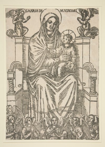 Madonna a dítě na trůn od Unknown