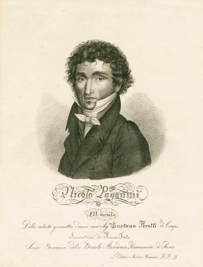 Niccolo Paganini - portrét od Unknown