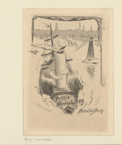 Novoroční přání do roku 1911 od rodiny Stacke od Unknown